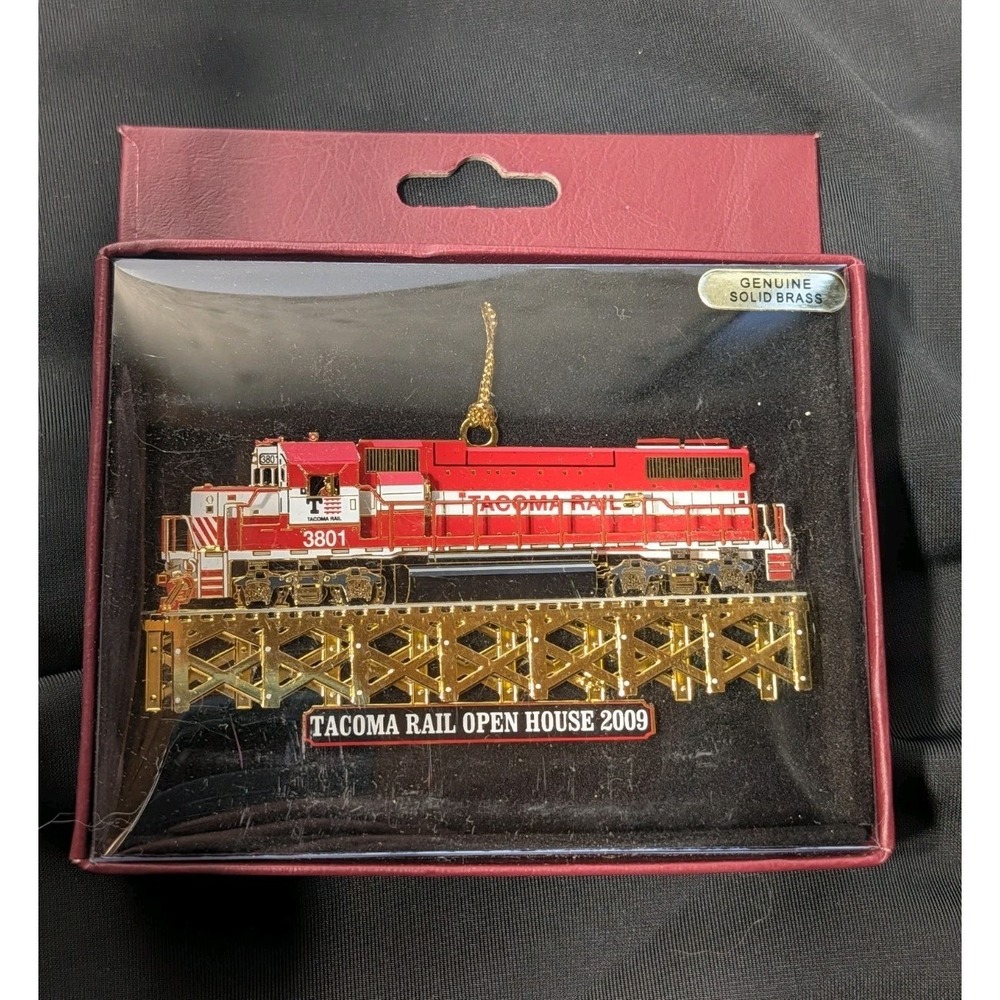 NIB‎ 2009 Tacoma Rail Open House Solid Brass Train Ornament, Nation's Treasures